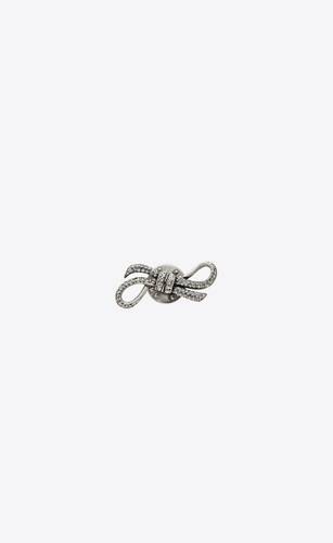 rhinestone knot pin in metal