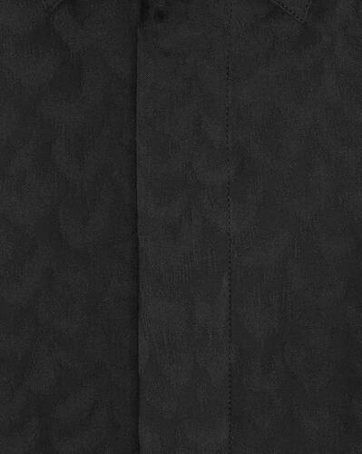 yves collar classic shirt in matte and shiny silk