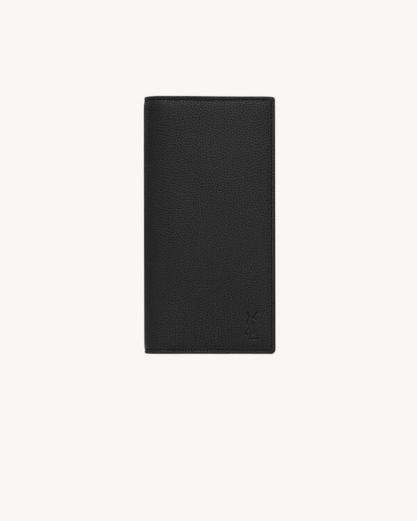 CASSANDRE SHADOW SAINT LAURENT CONTINENTAL WALLET IN GRAINED