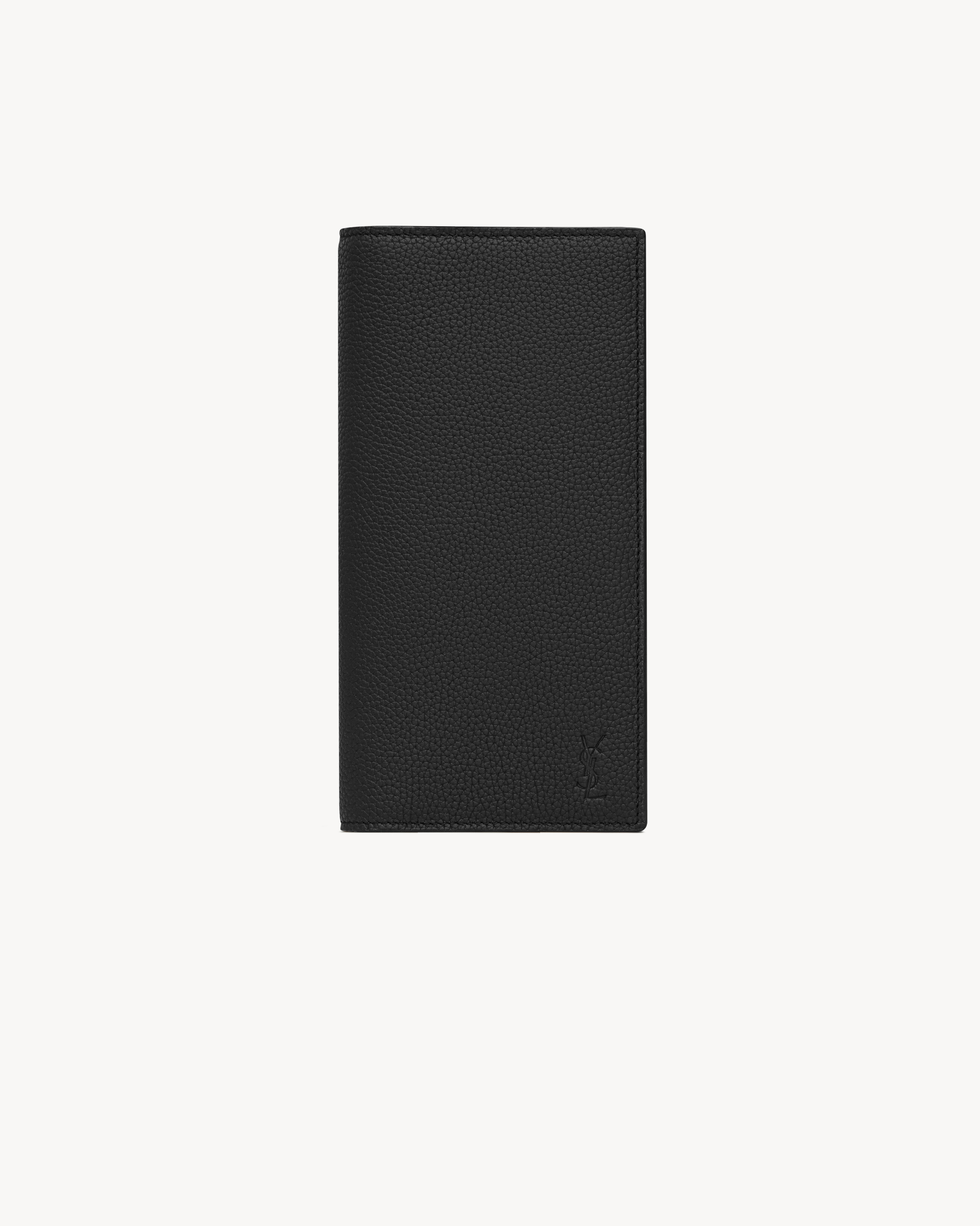 CASSANDRE SHADOW SAINT LAURENT KONTINENTALES PORTEMONNAIE AUS GENARBTEM LEDER