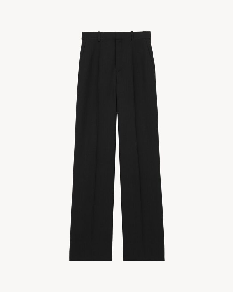 high-rise pants in wool