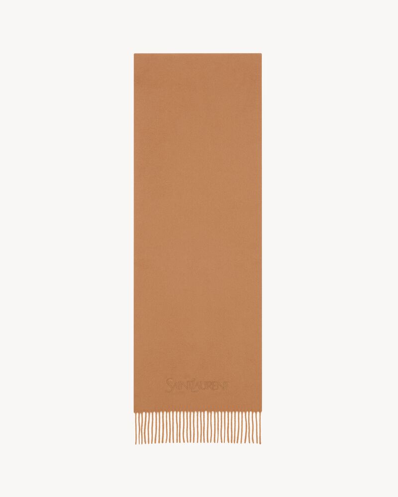 SAINT LAURENT embroidered scarf in cashmere