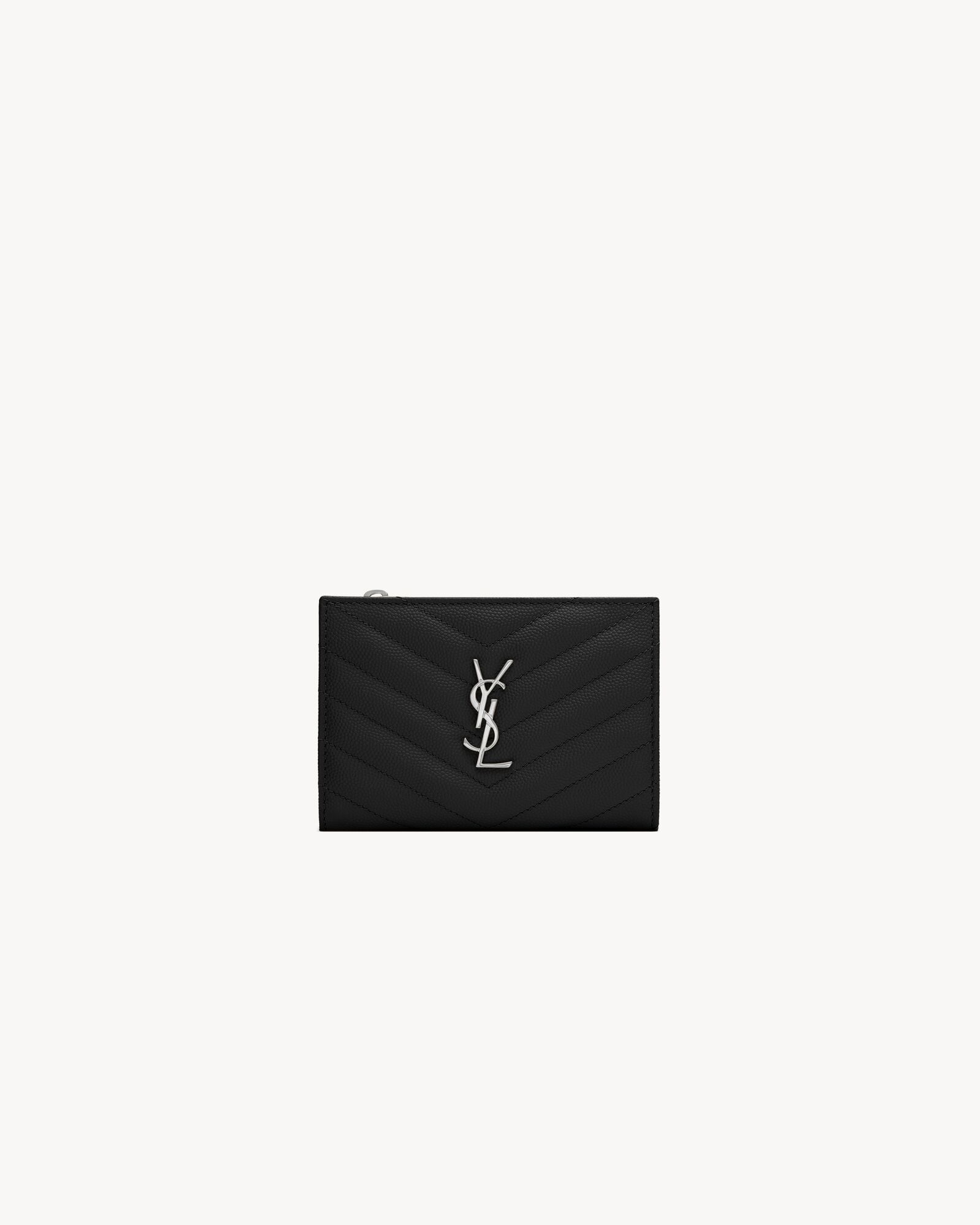 CASSANDRE MATELASSÉ Fragments bi-fold wallet in grain de poudre leather — 668287BOW021000