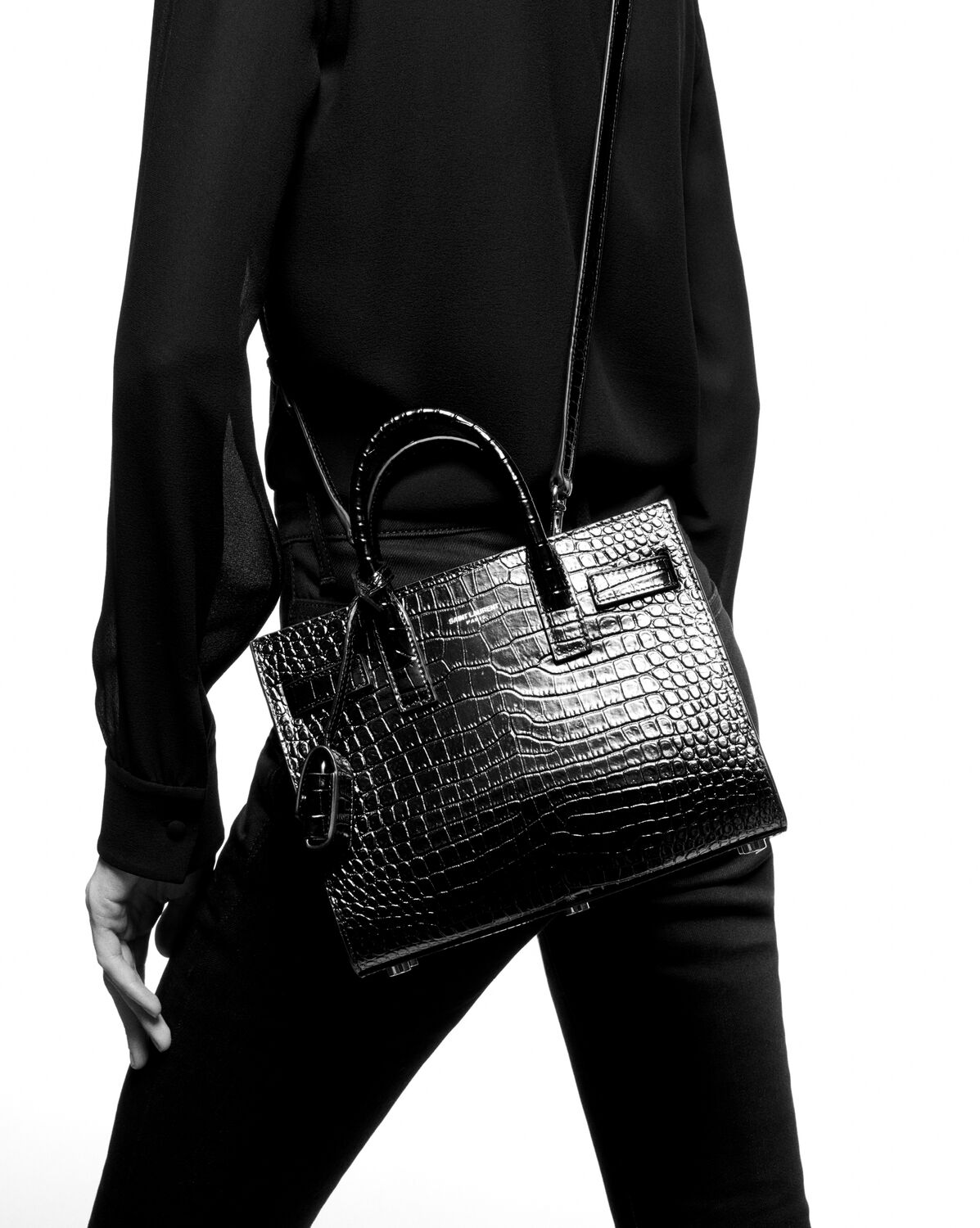 ysl sac de jour croco