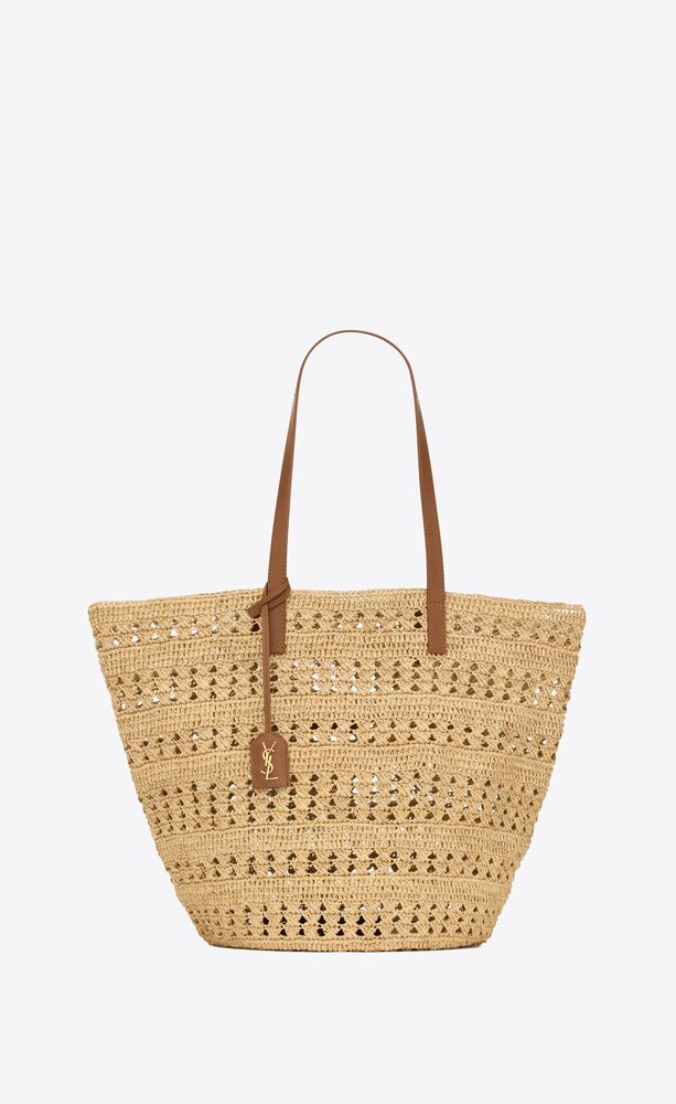 PANIER Medium bag in raffia | Saint Laurent | YSL.com