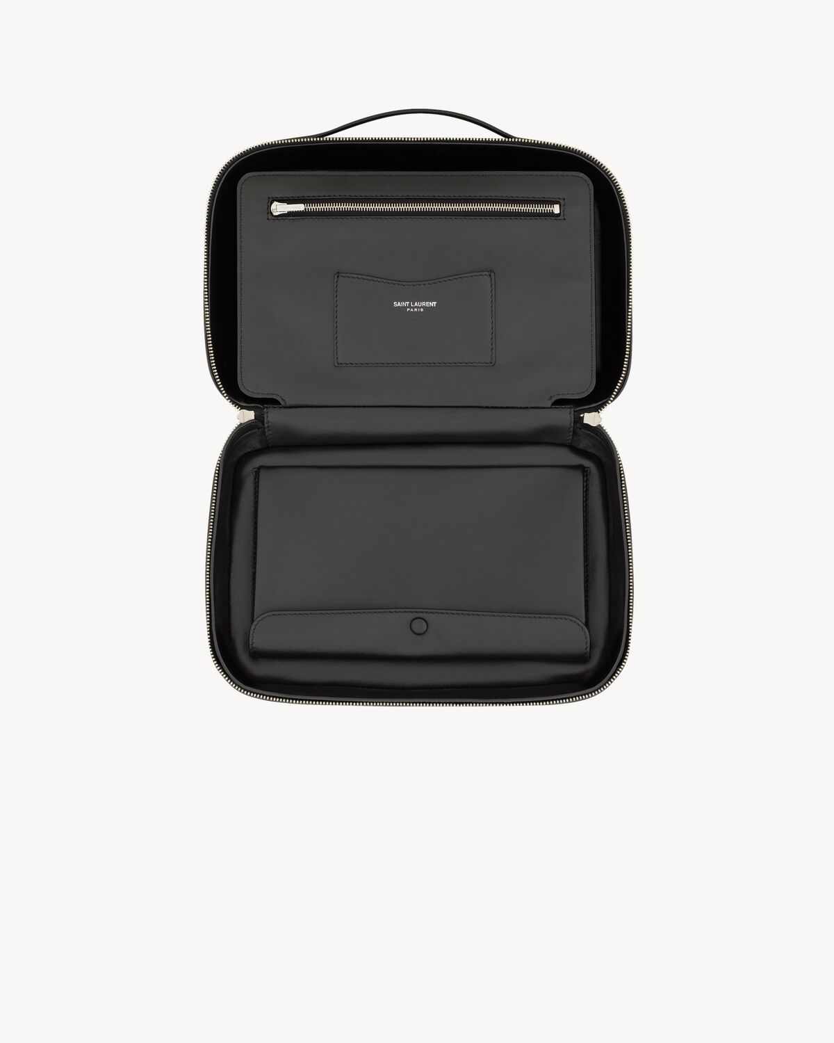 saint laurent paris vanity case in leather