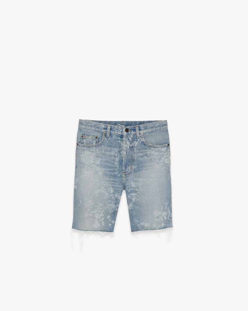 Shorts in Florida blue flower printed 