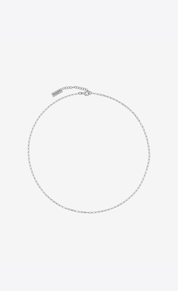 Trace Rectangle Chain Necklace Silver | Mejuri