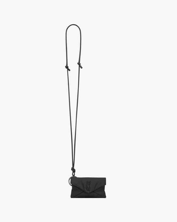 VIP【関税送料無料】希少 Saint Laurent Cassandre Pin Saint Laurent (YSL) Cassandre Envelope Wallet On Chain (WOC