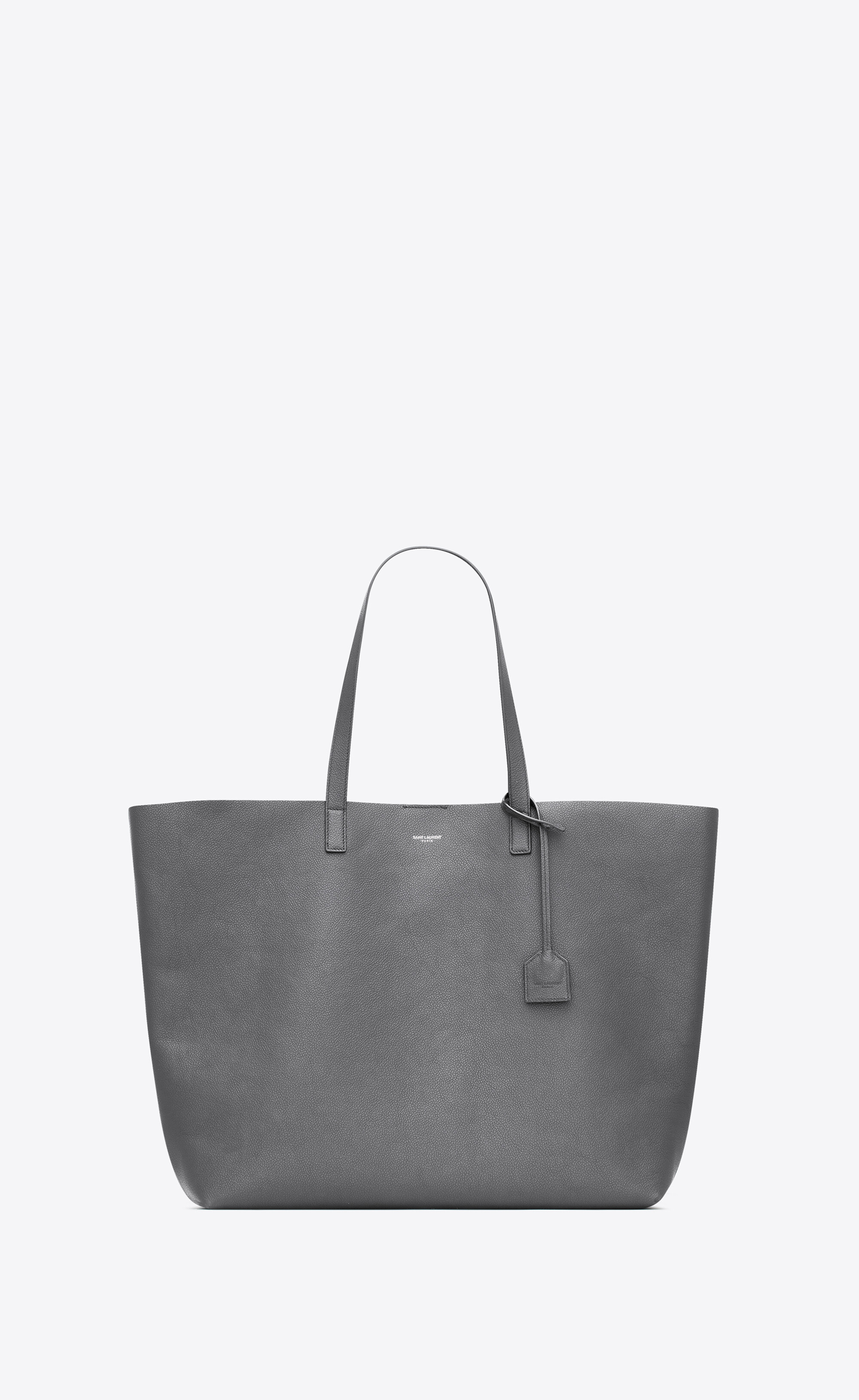 Bold East/West shopping bag in grained leather | Saint Laurent