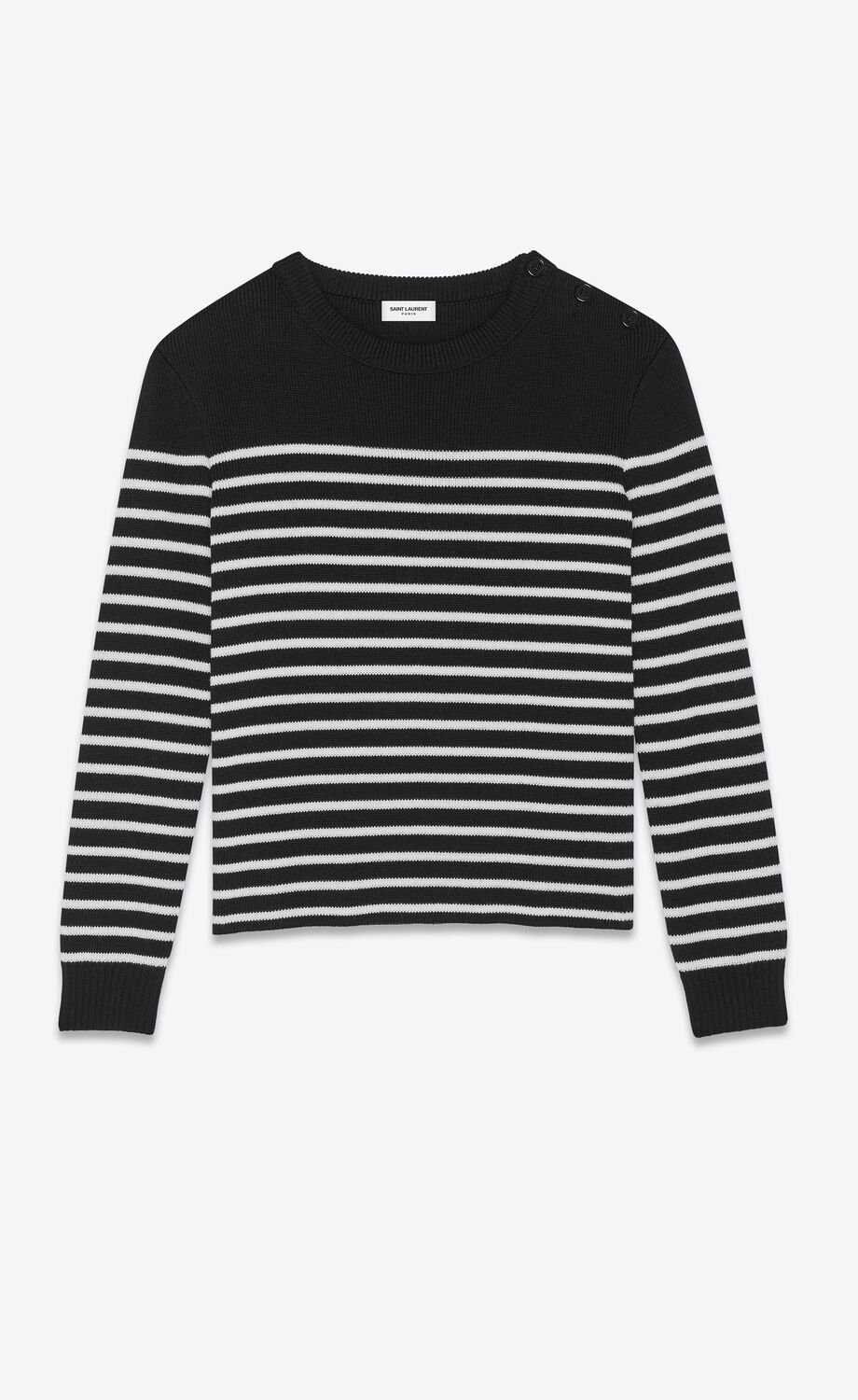 High-neck sweater in a sailor knit | Saint Laurent | YSL.com