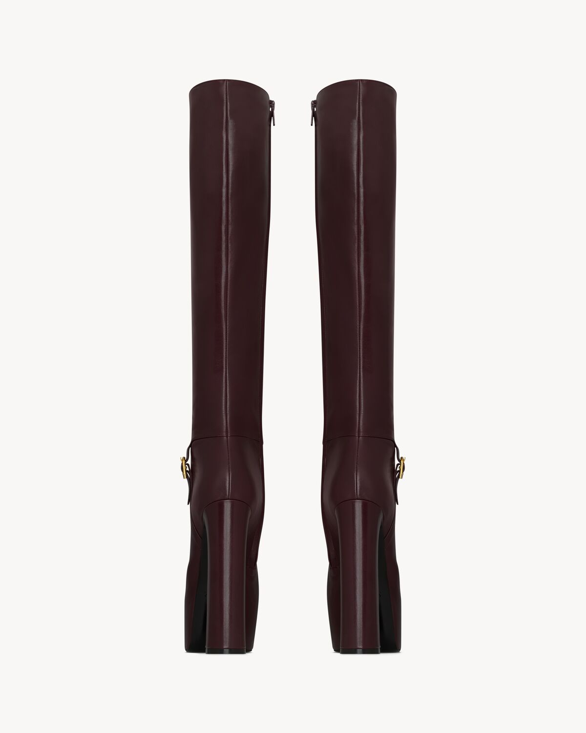 nico platform boots in smooth leather