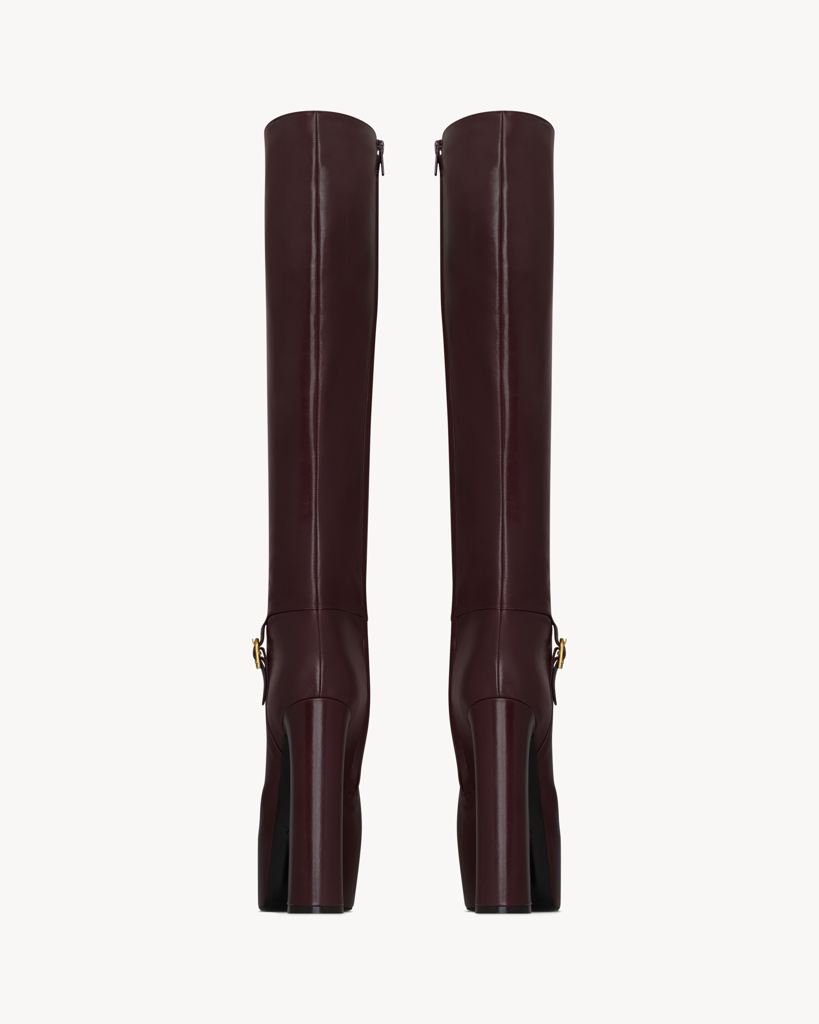 NICO platform boots in smooth leather