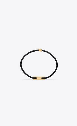 cassandre double-strand bracelet in leather and metal