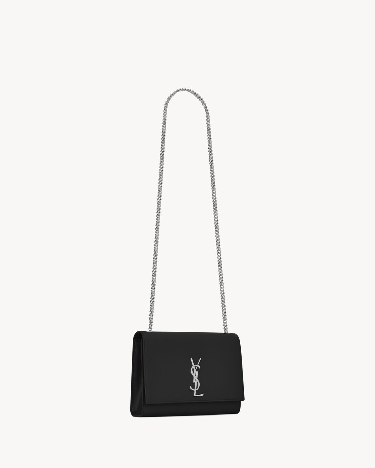 kate medium tasche aus schwarzem leder mit struktur