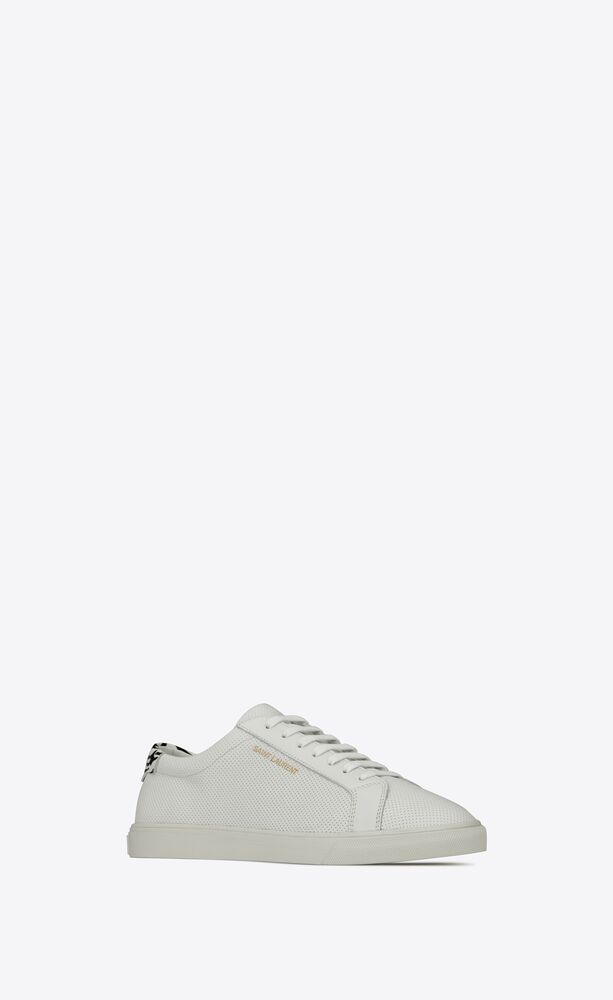 saint laurent andy perforated leather sneakers