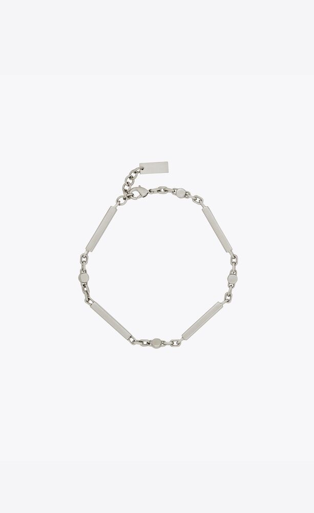 crystal bar-chain bracelet in metal