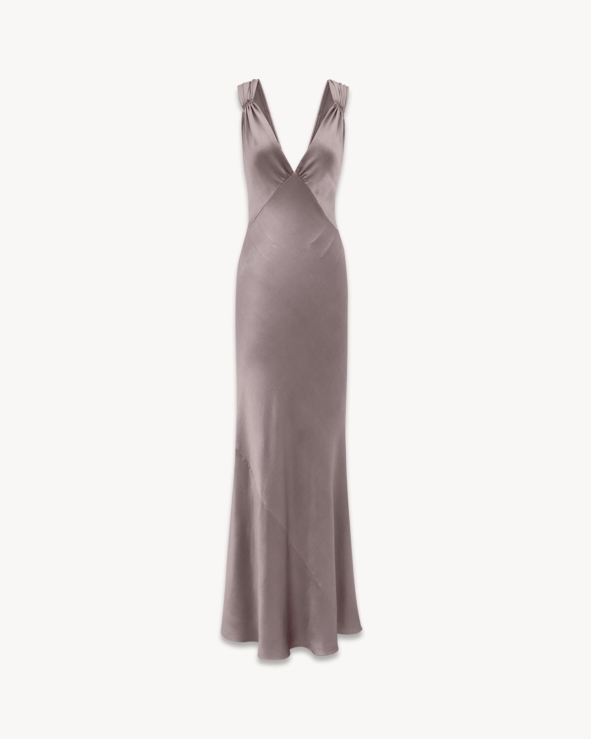 cross-back dress in silk satin