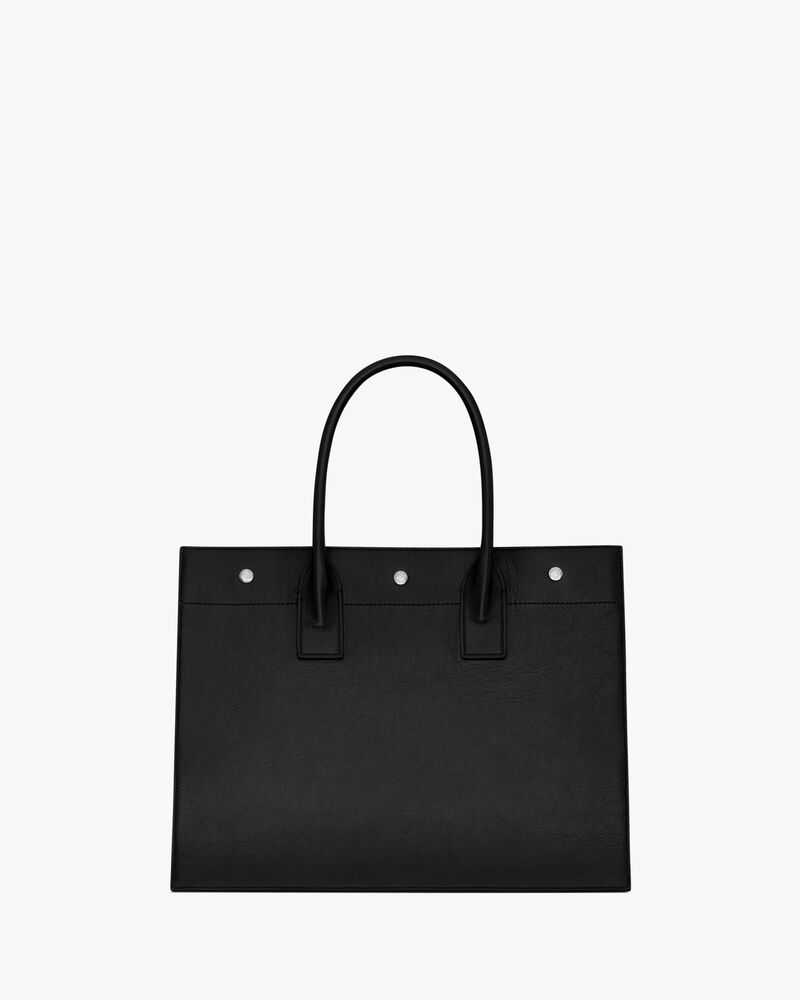 Kleine Rive Gauche Tote Bag aus Glattleder