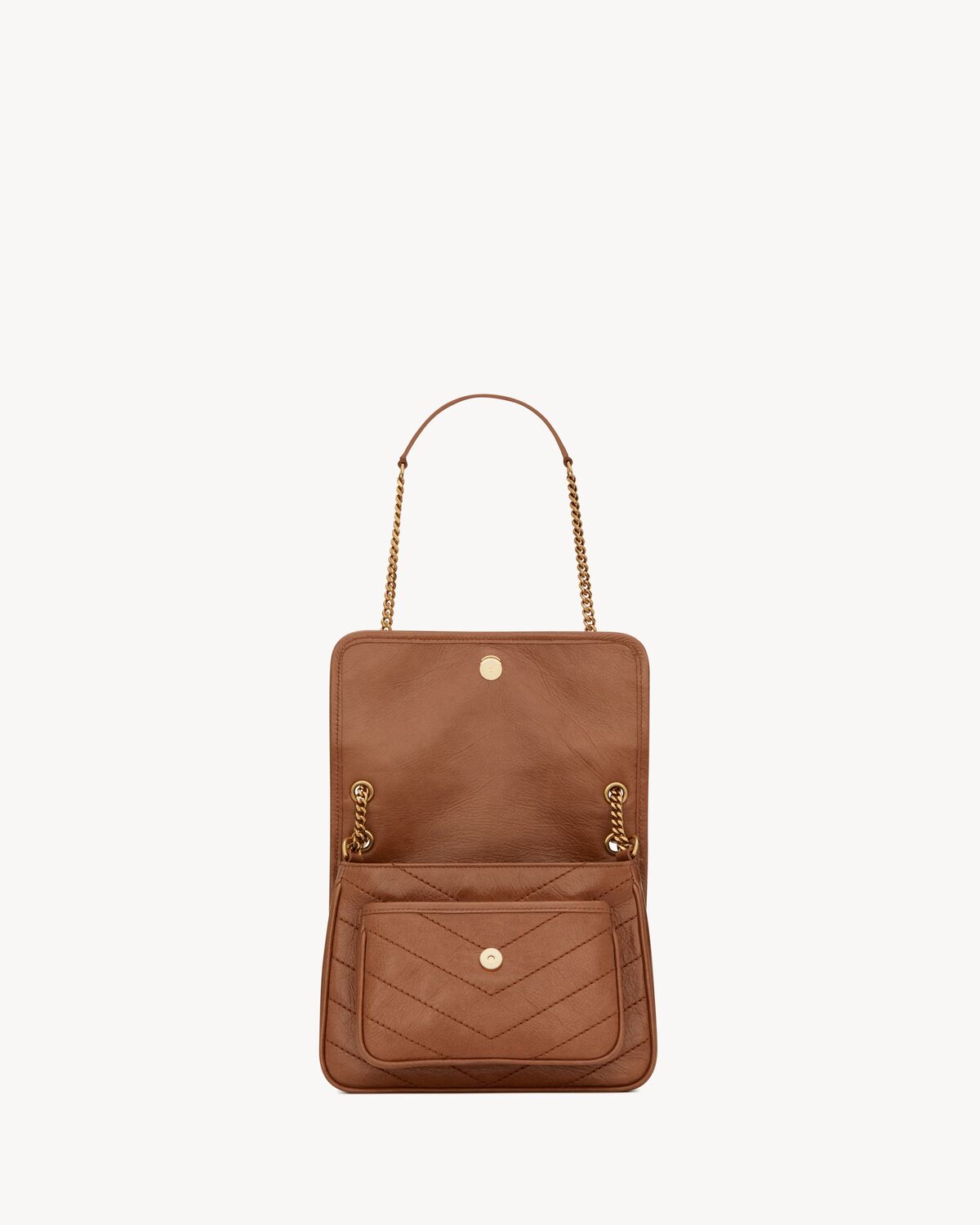 생로랑 빈티지 가죽 소재의 니키 베이비 숄더백 6331601YG072522