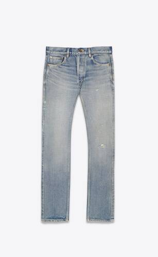 jeans mit mittelhohem bund aus denim in melrose blue