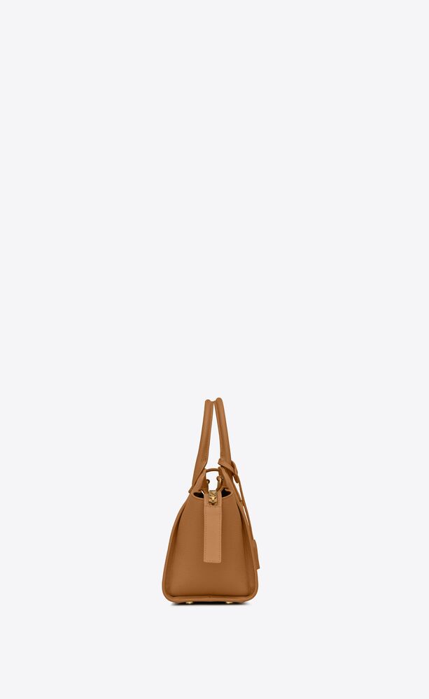 Downtown baby shopping bag in grained leather