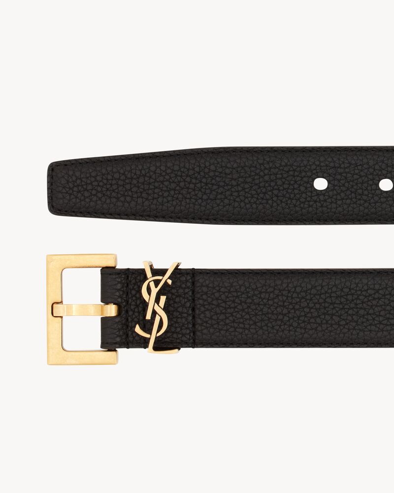 cassandre belt with square buckle in grained leather