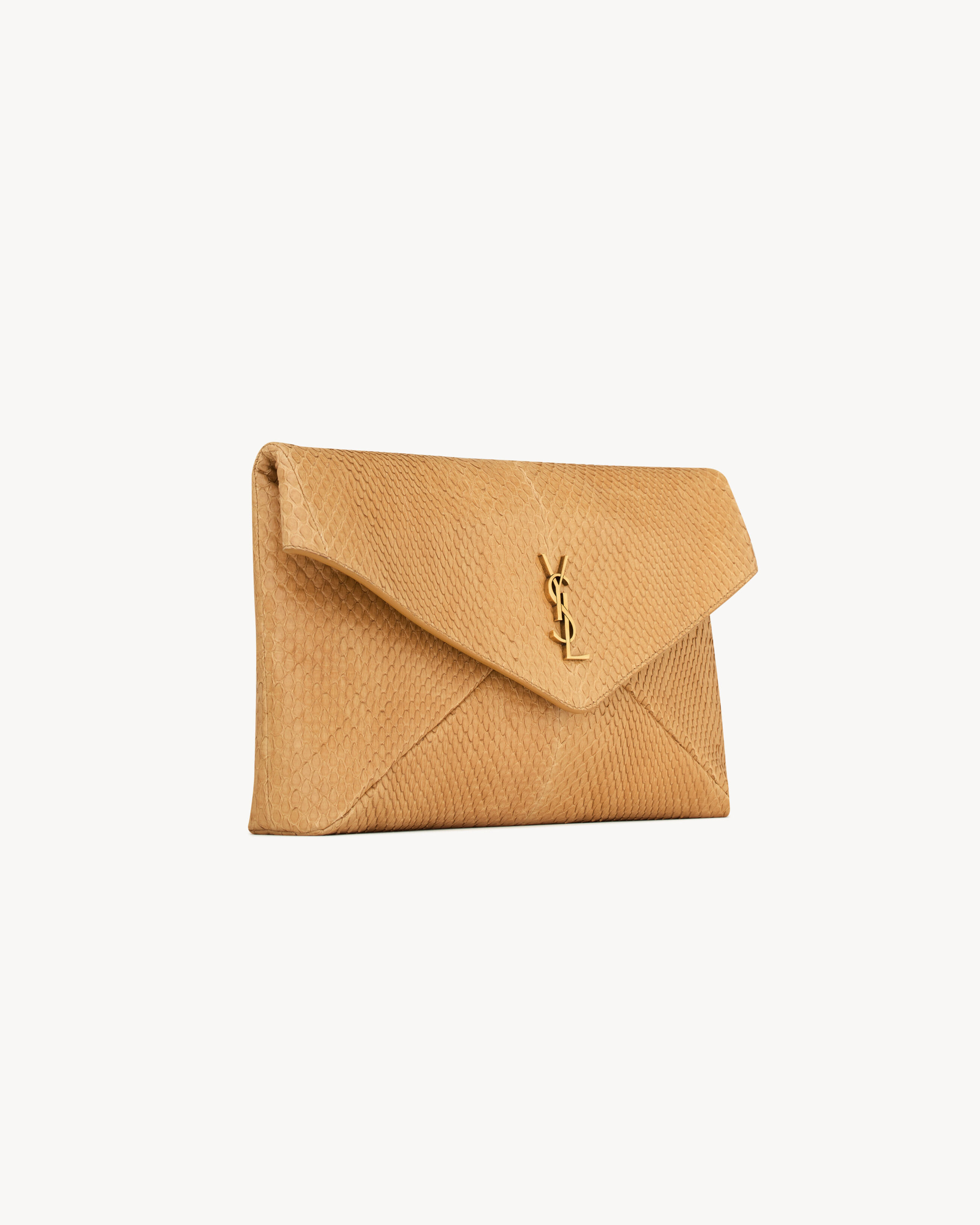 Große CASSANDRE Envelope-Tasche aus Pythonleder