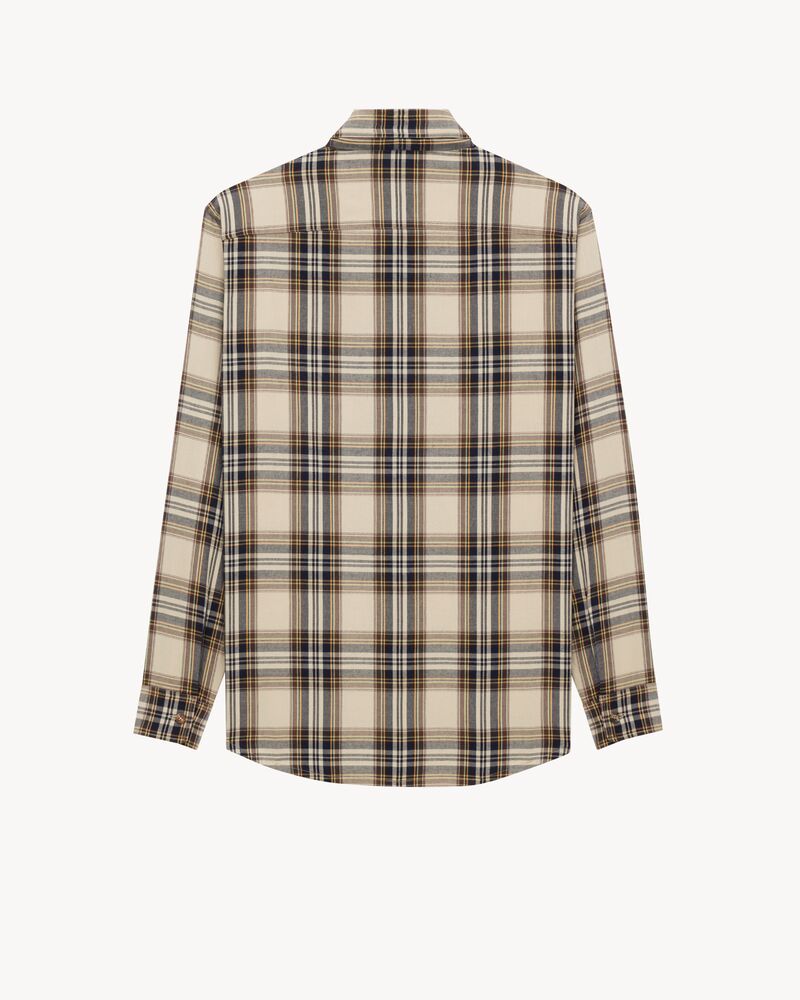 CASSANDRE lavallière shirt in cotton tartan