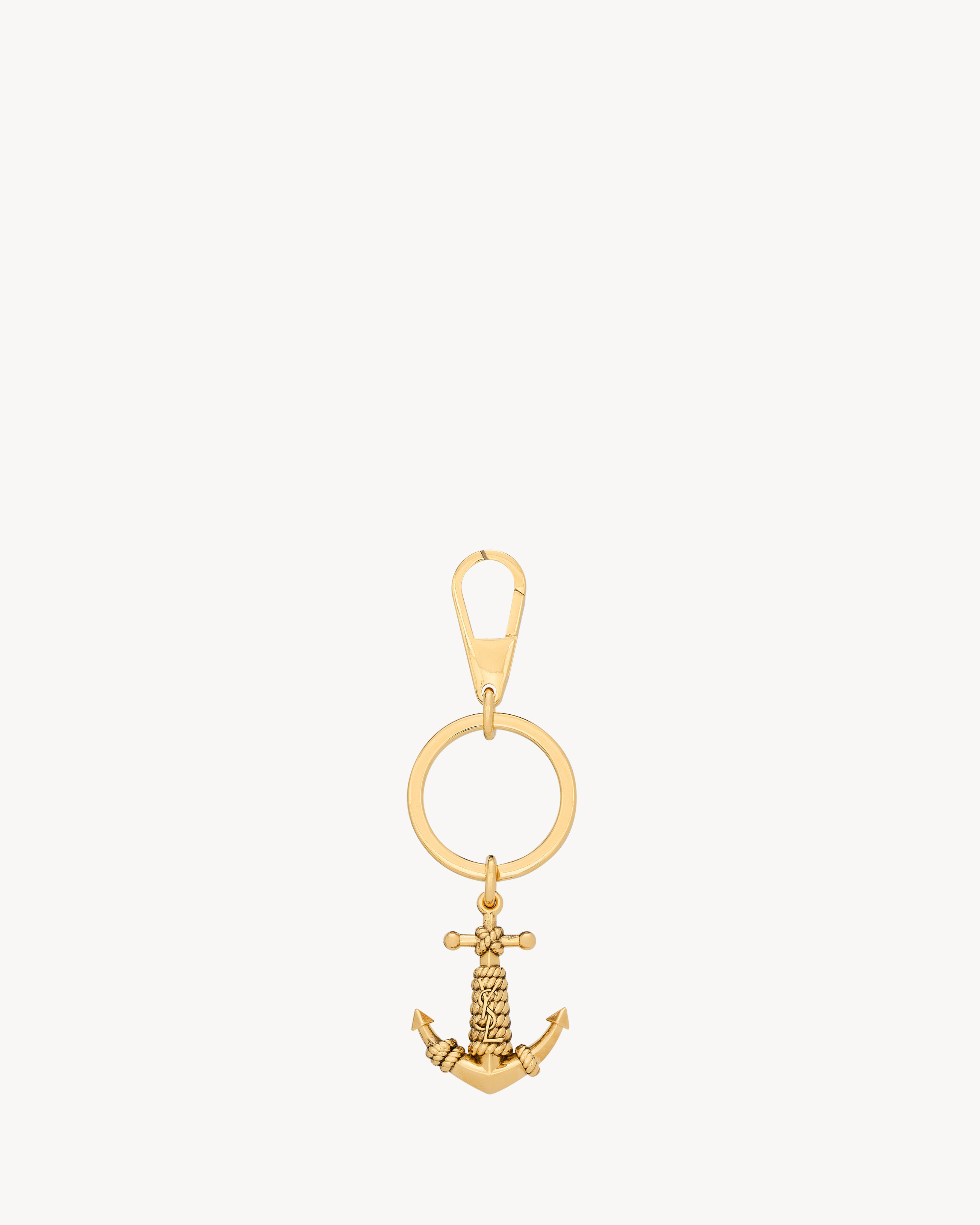 ANCHOR KEYRING IN BRASS