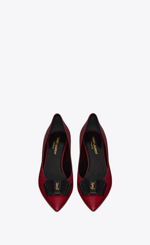 anaïs bow pumps in smooth and patent leather