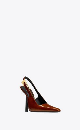 lee slingback pumps in patent leather
