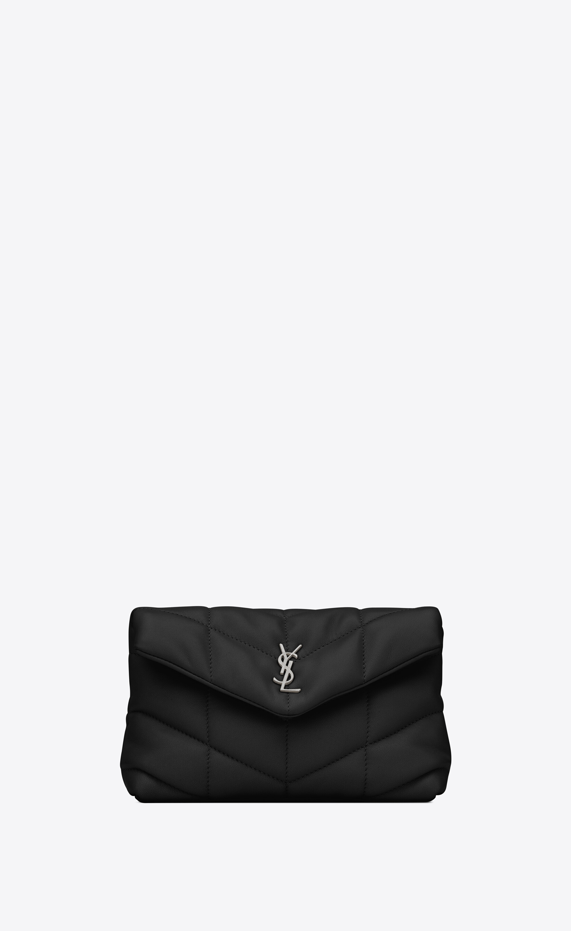 Sell Saint Laurent Small Puffer Envelope Pouch in Bleached Lilac Denim x  Smooth Leather with Bronze Hardware - Purple