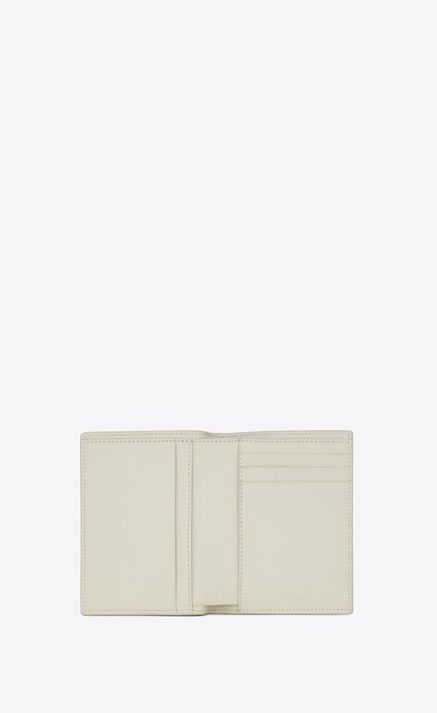 Saint Laurent credit card wallet in brush stroke-print leather | Saint ...