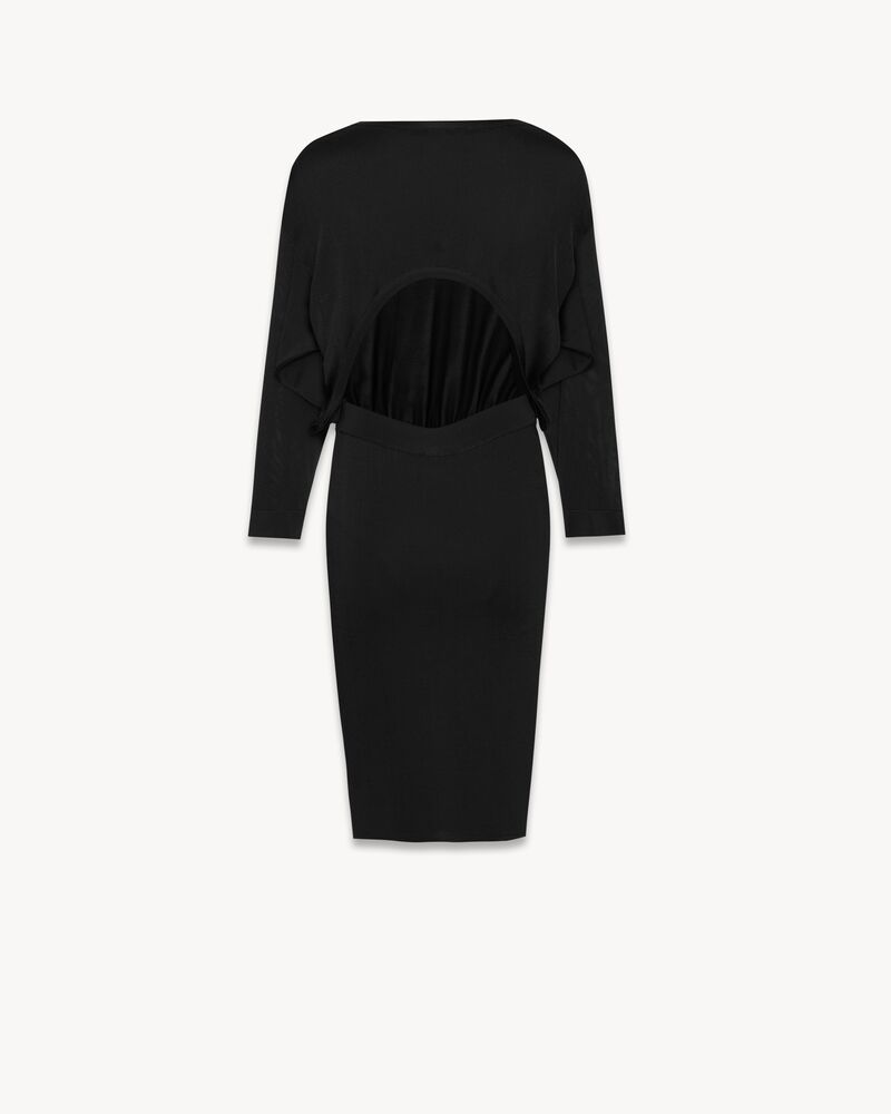 Backless dress in knit | Saint Laurent | YSL.com