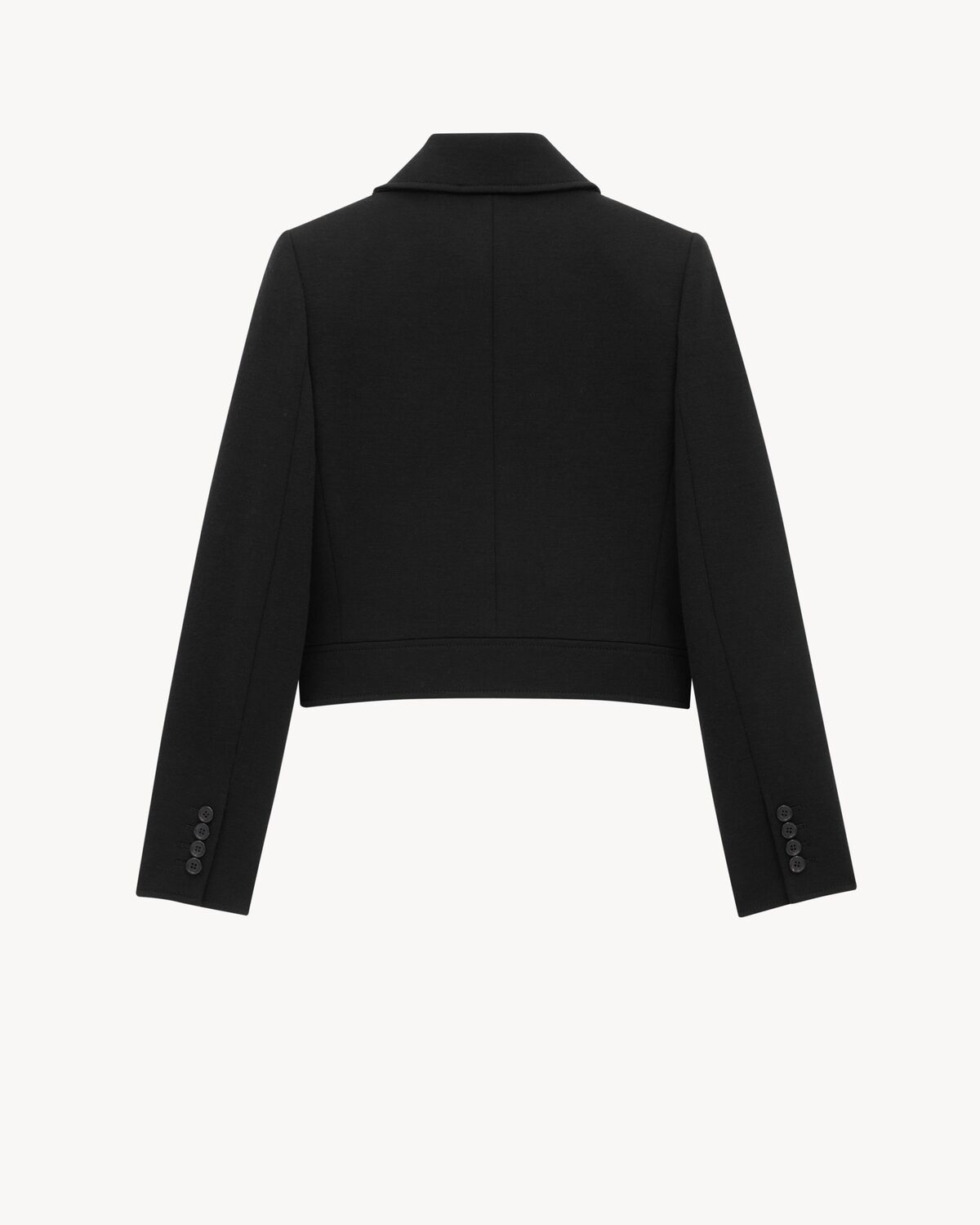 cropped jacket in wool-blend jersey