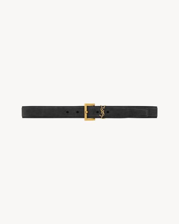 Cassandre BELT WITH SQUARE BUCKLE IN SUEDE