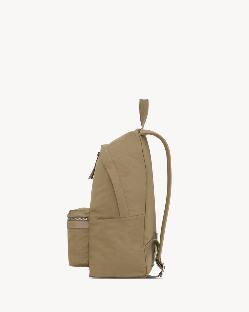 CITY backpack in nylon ripstop and leather