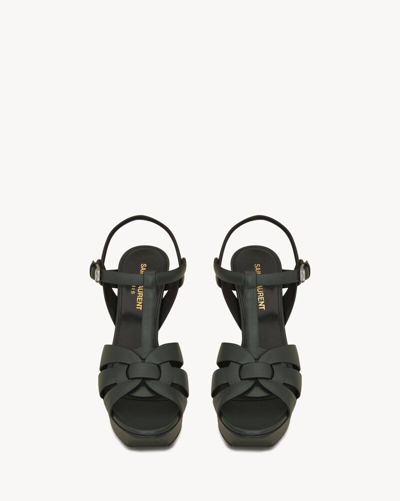 TRIBUTE PLATFORM SANDALS IN SMOOTH LEATHER