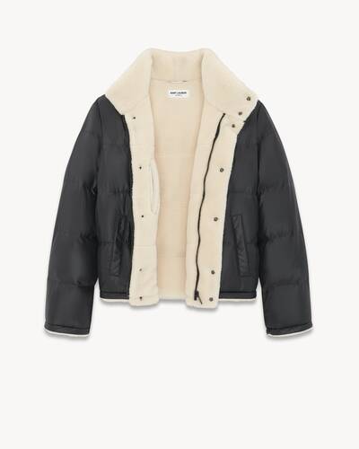 saint laurent down puffer jacket in nylon