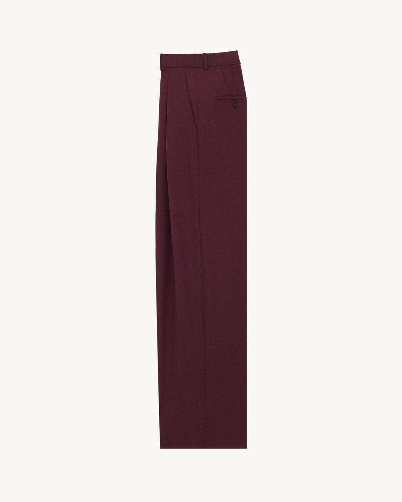 wide-leg pants in wool chiné