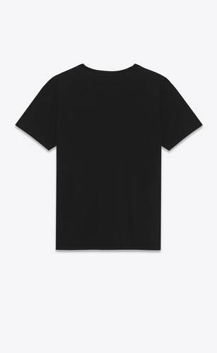 schwarzes saint laurent t-shirt mit kurzen ärmeln