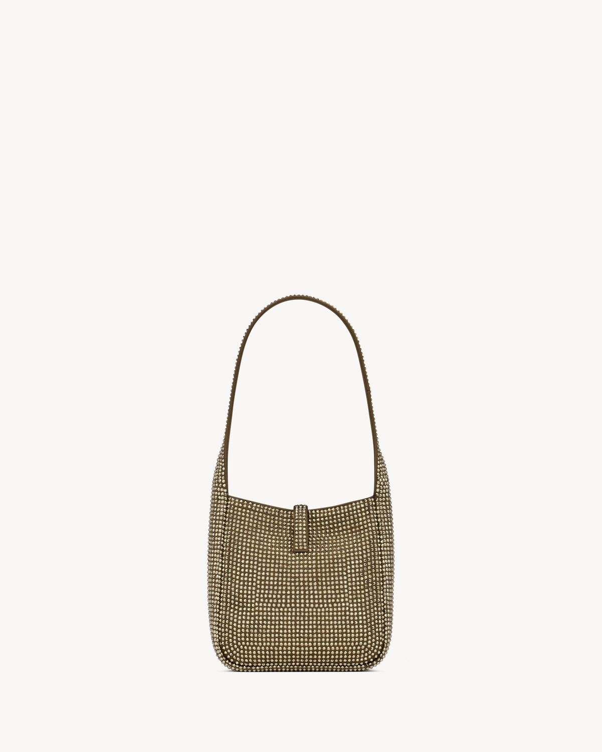 생로랑 LE 5 À 7 실크 새틴과 크리스탈 소재의 서플 베이비 숄더백 809464FADSQ2803