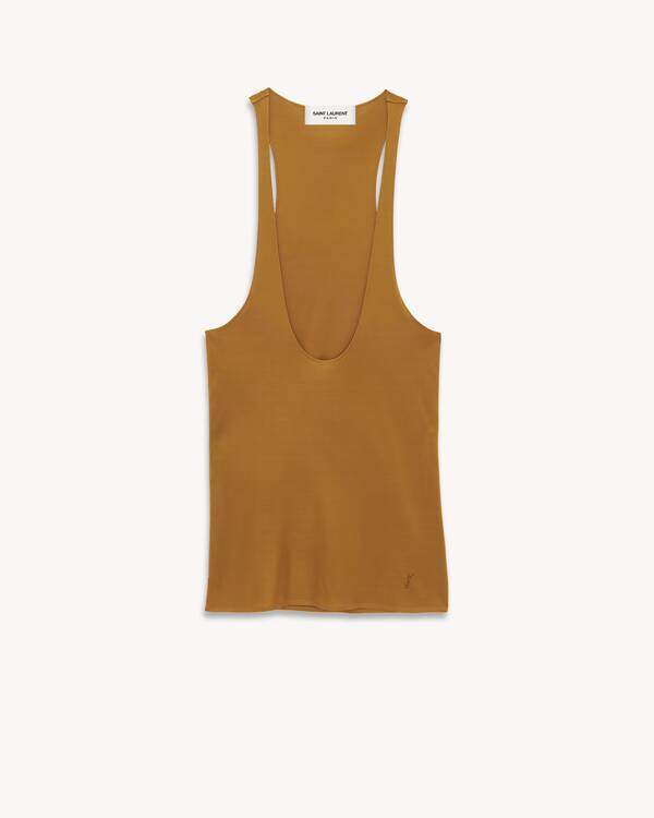 CASSANDRE tank top in shiny jersey | Saint Laurent | YSL.com