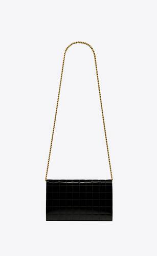 Saint Laurent black monogram chain wallet $1650 @ ysl.com My dream