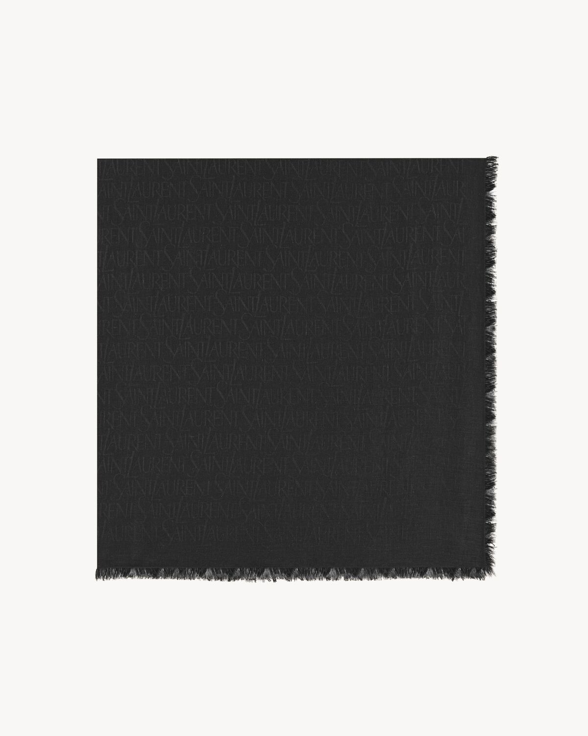 Saint Laurent large square scarf in modal and cashmere