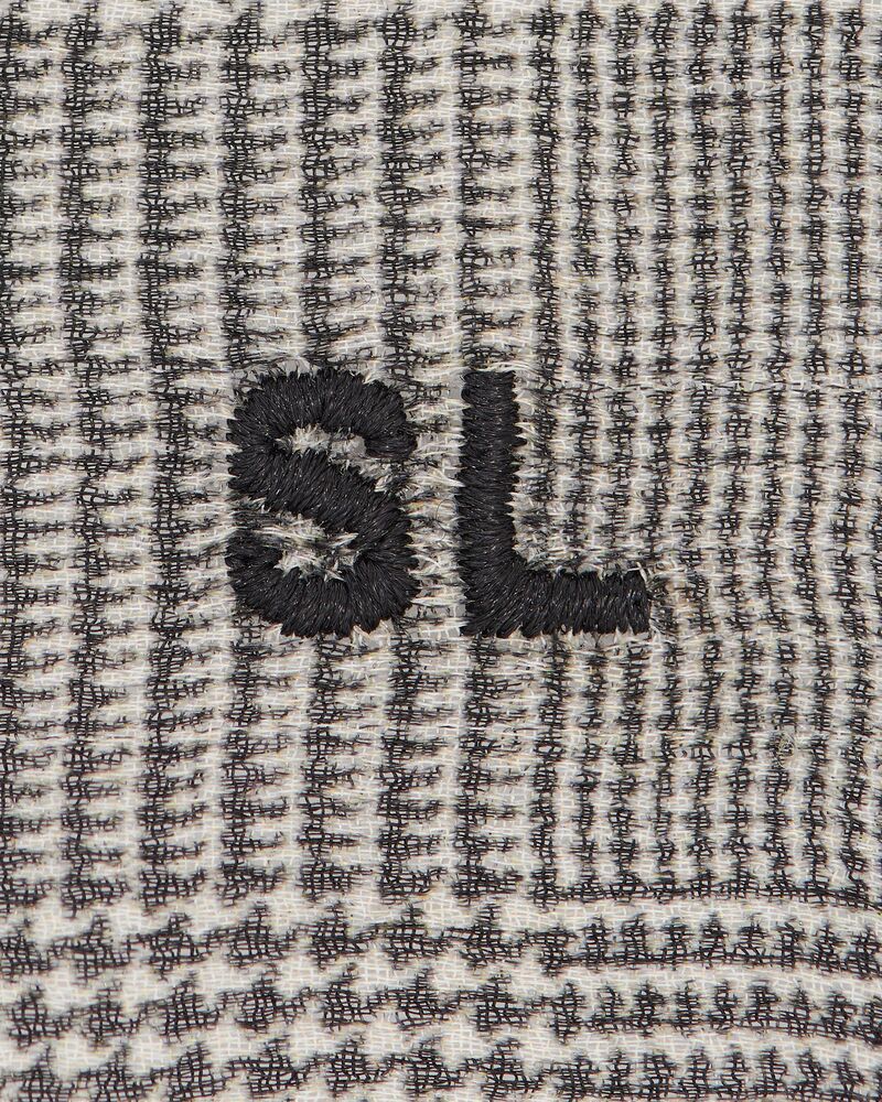 SL pocket square scarf in prince of wales silk charmeuse