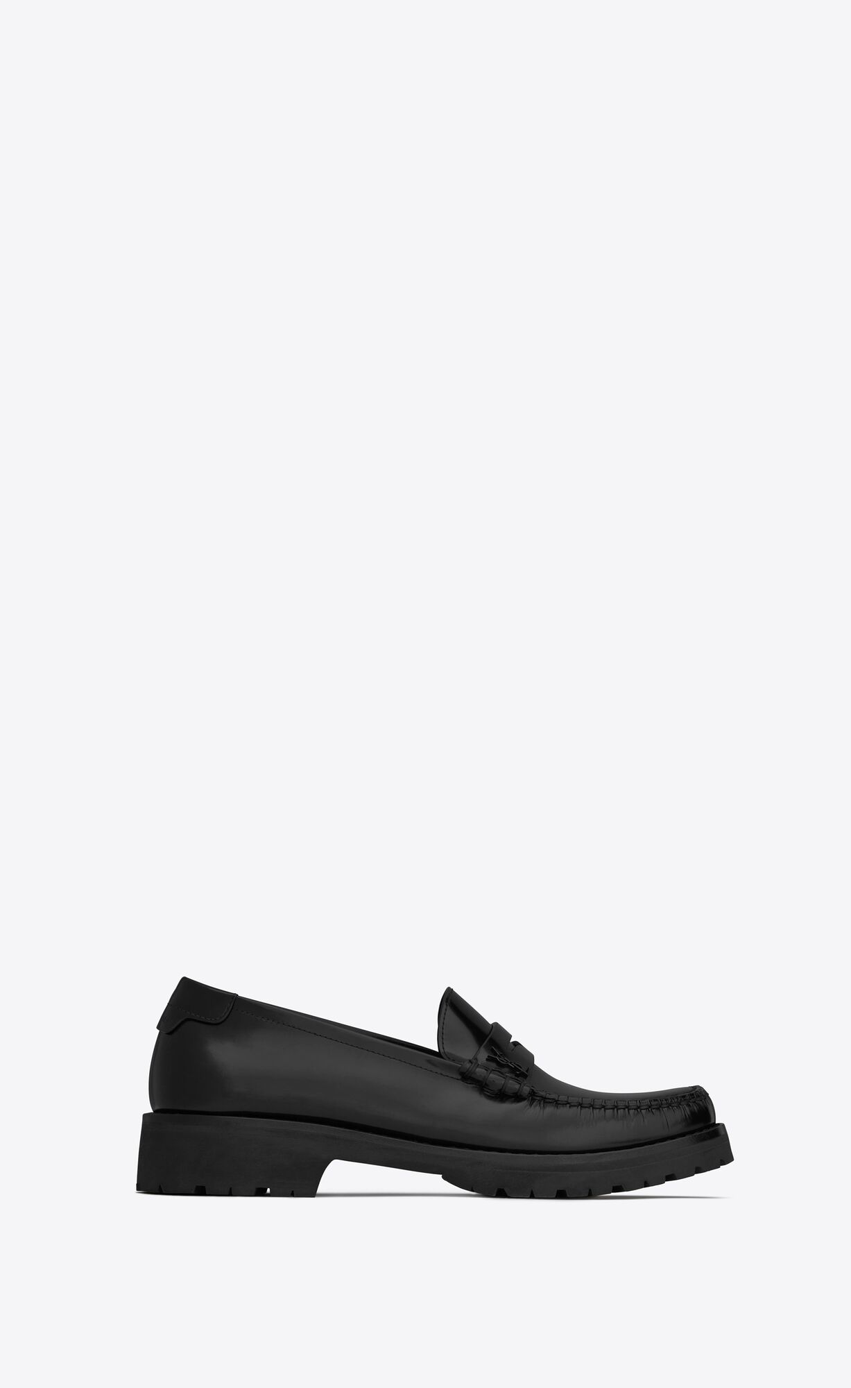 Le Loafer chunky penny slippers in glazed leather | Saint Laurent | YSL.com