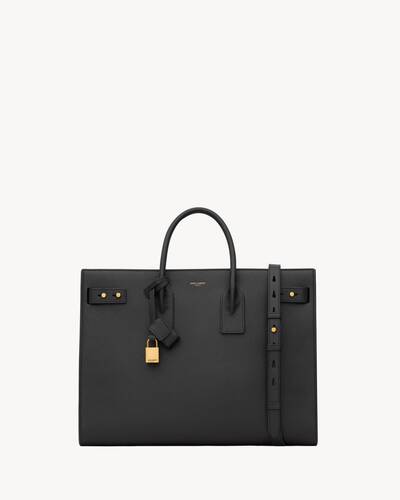 sac de jour thin large bag in grained leather