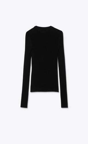 Ribbed sweater in cashmere, wool and 